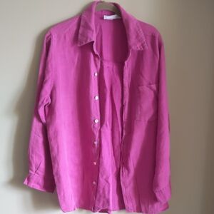 Chico's Fuchsia Linen Top